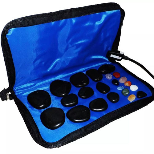 Massagem Pedras Quentes Vulcânica Basaltos Jogo Profissional Bolsa Térmica 110V