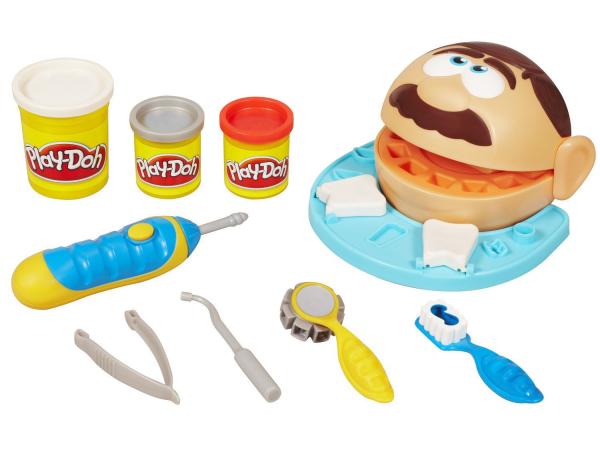 Massinha Play-Doh Brincando de Dentista - Hasbro com Acessórios