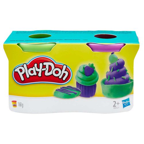 Massinha Play-Doh - Kit com 2 Potes - Verde e Roxa B8521