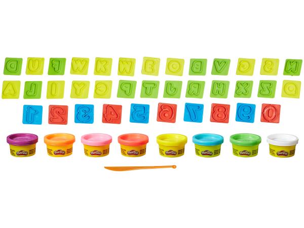 Tudo sobre 'Massinha Play-Doh Letras Números e Diversão - Hasbro com Acessórios'