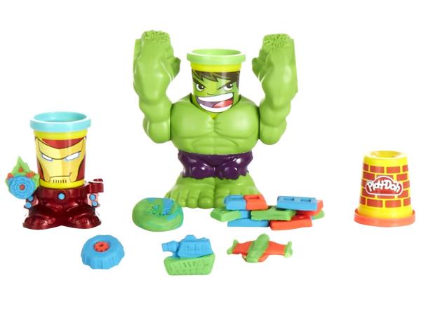 Tudo sobre 'Massinha Play-Doh Marvel Pote Hulk Esmaga - Hasbro com Acessórios'