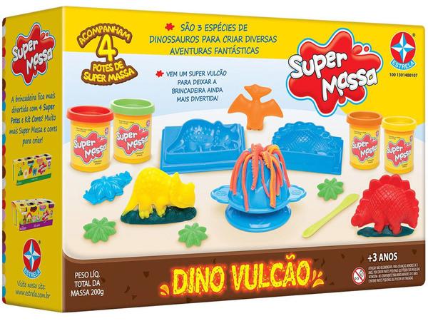 Massinha Super Massa Dino Vulcão - Estrela com Acessórios