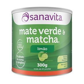 Mate Verde e Matchá, Limão, - Sanavita - 300g