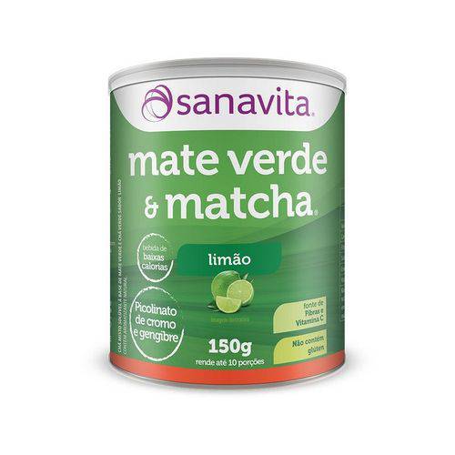 Mate Verde e Matcha Sanavita Limão 150G