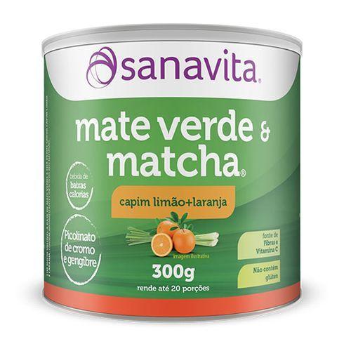 Mate Verde Matcha - 300g Capim Limão + Laranja - Sanavita