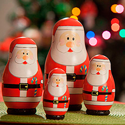 Matrioskas do Papai Noel - Christmas Traditions