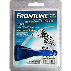 Medicamento Antipulgas e Carrapatos P/cães 20kg a 40kg - Frontline TopSpot