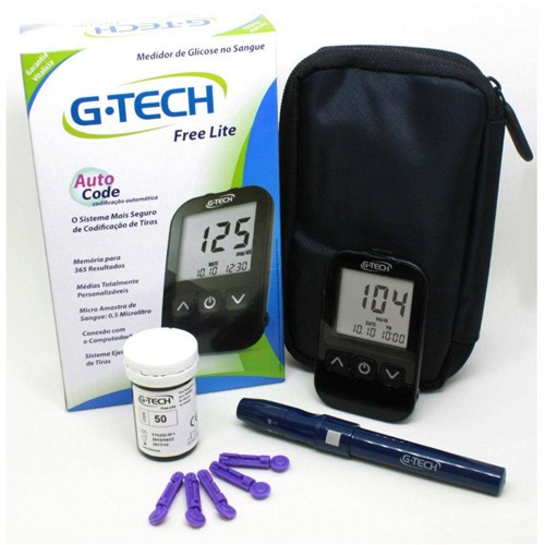 Medidor de Glicose Glicosímetro - G-Tech - Free Lite