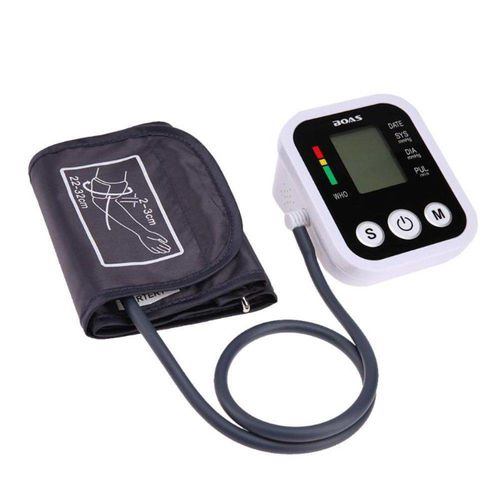 Medidor de Pressão Arterial Braço com Audio de Resultado Digital Automático + Carregador de Parede