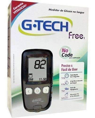 Medidor Glicose G-tech Free 1 Kit Completo