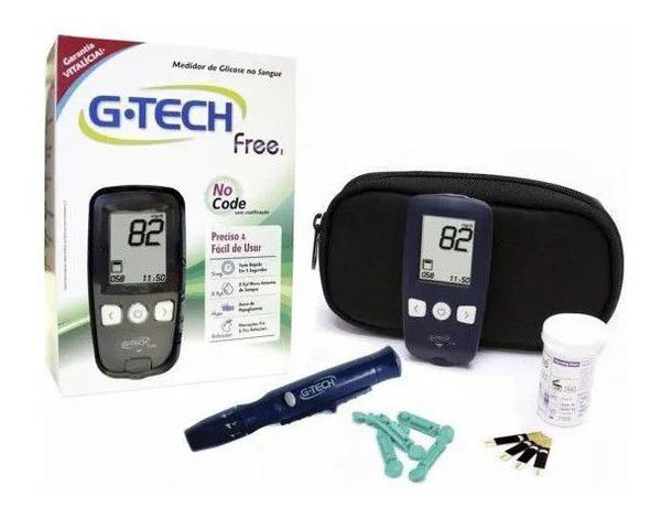 Medidor Glicose Kit G-Tech Free Completo