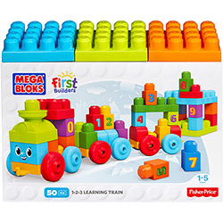 Mega Bloks First Builders Trem de Aprendizado - Mattel