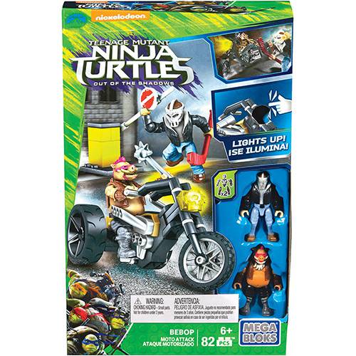 Mega Bloks Tartarugas Ninja Filme Ataque Motorizado Rocksteady - Mattel