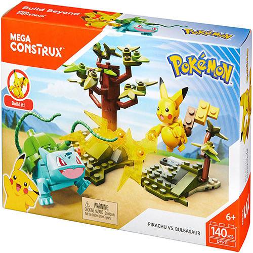 Tudo sobre 'Mega Construx Pokémon Batalha Pikachu Vs Bulbasaur - Mattel'