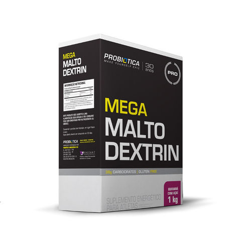 Mega Malto Dextrin 1kg Guarana com Açai Probiótica