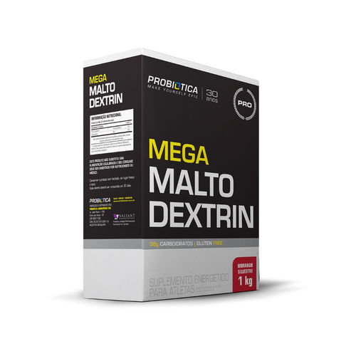 Mega Malto Dextrin 1kg Morango Silvestre Probiótica