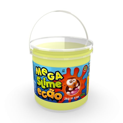 Mega Pote de Slime Ecão - 2kg - Amarelo - Dtc