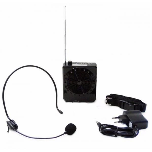 Megafone Portatil Amplificador Kit Professor com Radio Fm, Microfone e Usb e Sd Recarregavel - Gimp