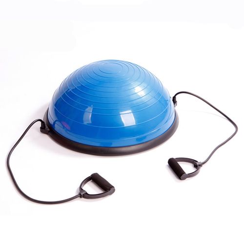 Meia Bola Bosu Ball com Bomba Alças Pilates Yoga Step Suíça