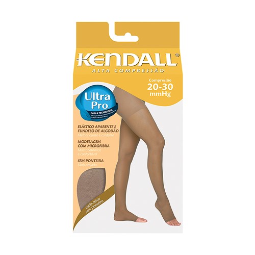 Meia Calça Kendall Feminina Alta Compressão (20-30mmHg) Ponteira Aberta Tamanho M Cor Mel