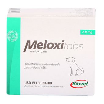 Meloxitabs Biovet Hospitalar 2mg Display C/ 60 Comprimidos