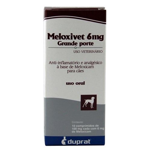 Meloxivet 6mg 10 Comprimidos Duprat Anti-inflamatório