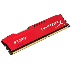 Memória 4GB (1x4GB)Kingston DDR3 1600MHz HyperX Fury Red HX316C10FR/4
