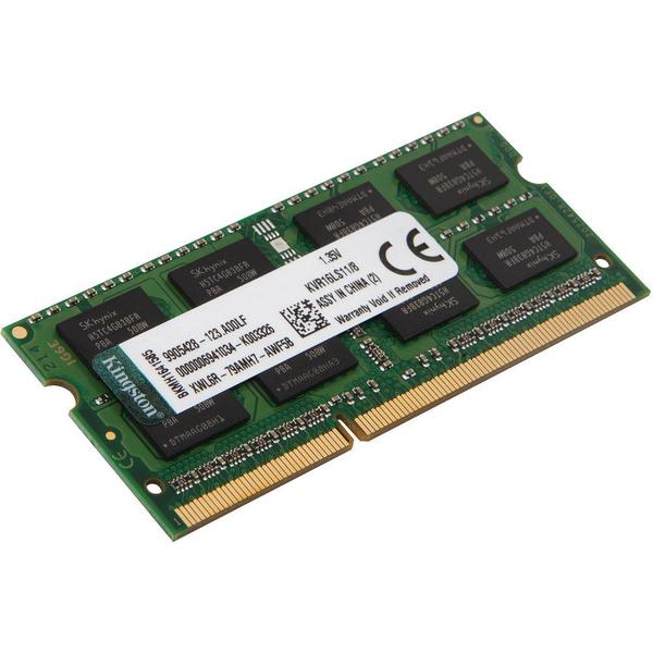 Memória 8GB Kingston DDR3L Low Voltagem 1600Mhz para Notebook KVR16LS11/8