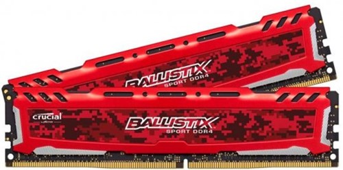 Memória Crucial Ballistix Sport LT 4GB 2400Mhz DDR4 CL16 Red