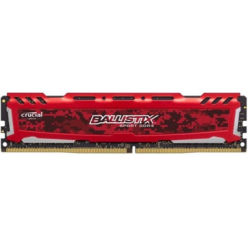 Memória Crucial Ballistix Sport LT 8GB 2400Mhz DDR4 CL16 Red