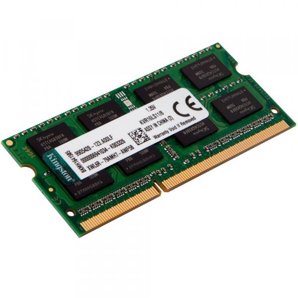 Memória Kingston 8GB 1600Mhz 1.35v DDR3L P/ Notebook CL11 - KVR16LS11/8