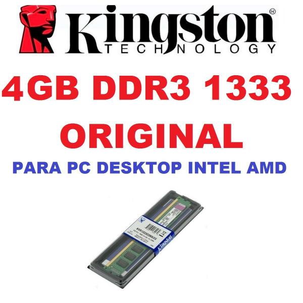 Memoria Kingston Ddr3 4gb 1333 Mhz Desktop 16 Chips Original - 7893590574036