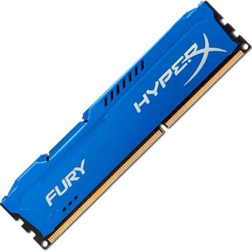 Memória Kingston DDR3 4GB HyperX Fury 1600 MHz Azul
