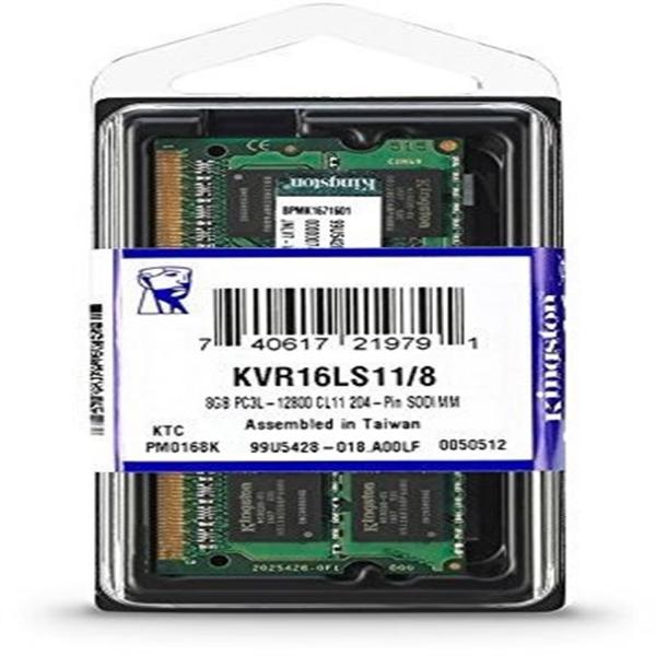 Memoria Kingston Value Ram 8GB DDR3L Sodimm 1600 KVR16LS11/8