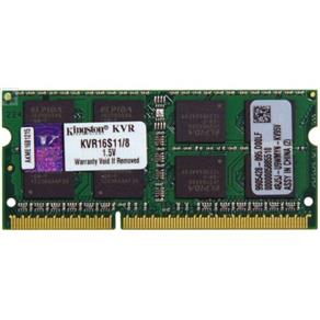 Memoria Note Kingston 8GB CL11 1600MHz DDR3 SODIMM KVR16S11/8