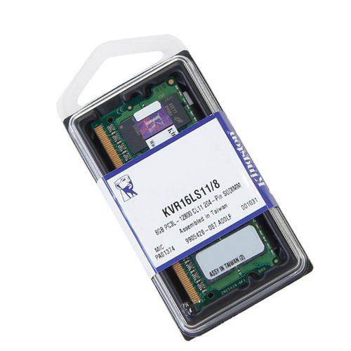 Tudo sobre 'Memoria Notebook 8 Gb DDR3 KVR16LS11/8 1600MHZ - Kingston'