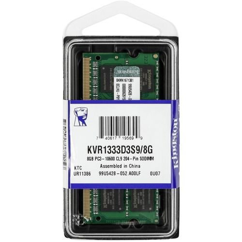 Memoria Notebook 8GB DDR3 1333 Mhz Kingston Kvr1333d3s9/8g