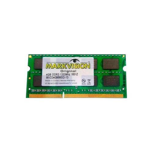 Memória para Notebook 4GB DDR3 1333Mhz Markvision MVD34096MSD-13 0082