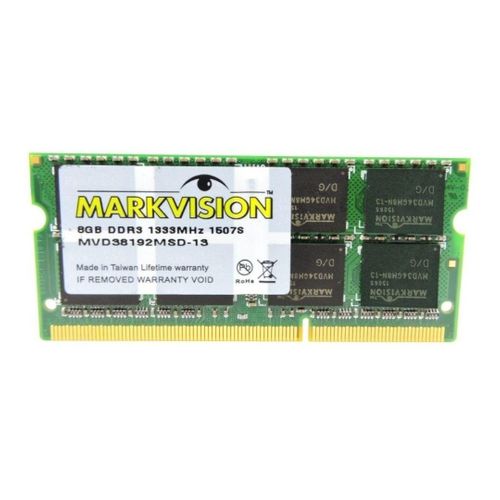 Memória para Notebook Markvision 8GB DDR3 1333Mhz MVD38192MSD-13 1324