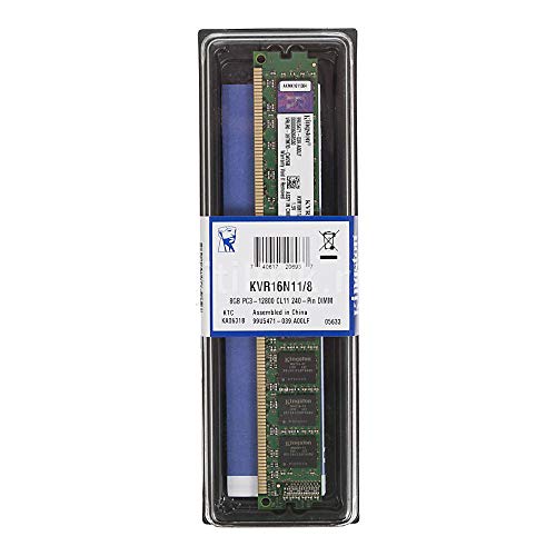 Memória RAM Kingston 8GB DDR3 1600MHz | PC 3-12800 | KVR16N11/8 para PC 1260