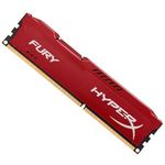 Memória Ram Kingston DDR3 4GB HyperX Fury 1600 MHz Vermelho