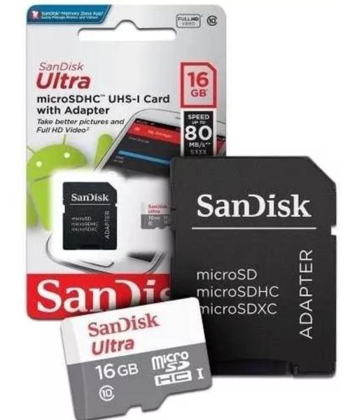 Memoria Sandisk Micro Sd Ultra 80mb/s C10 16gb