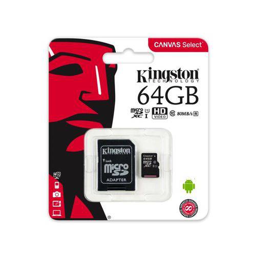 Tudo sobre 'Memory Sd 64GB Micro/Sdhc Kingston Classe 10 (Sdcs/64GB) *'
