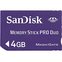 Memory Stick Pro Duo 4GB - Sandisk