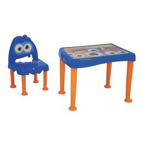Tudo sobre 'Mesa Cadeira Monster Azul Laranja'