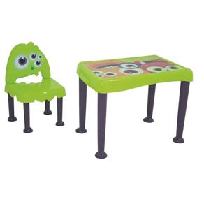 Mesa Cadeira Monster Verde Lilás