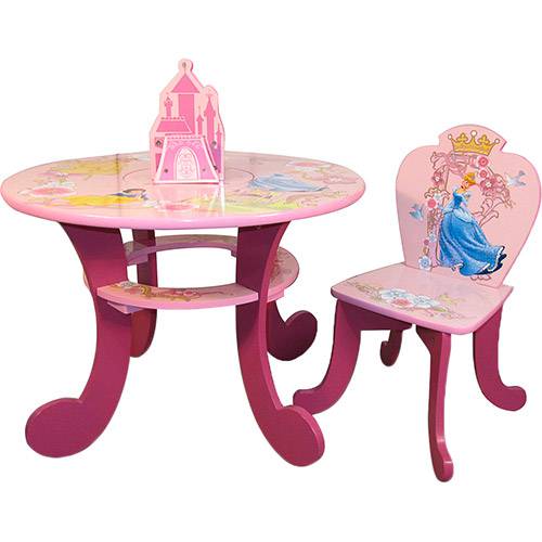 Mesa com Cadeira Princesas com Castelo ao Centro - Fun Spaces