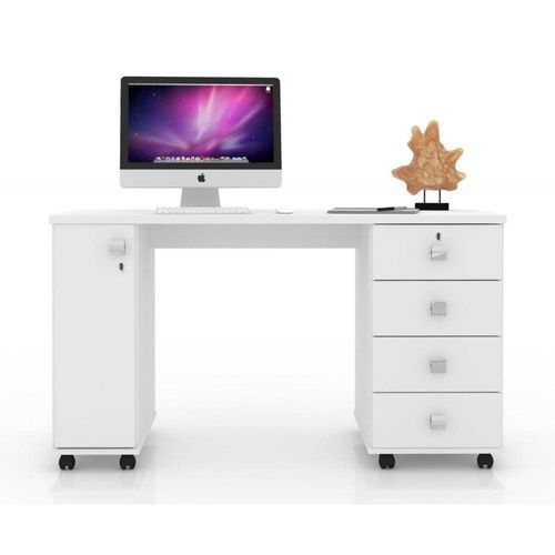Mesa Computador Office Smart - Branco - Lukaliam Móveis