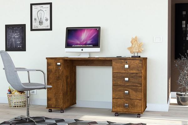 Mesa Computador Office Smart Canela - Lukaliam
