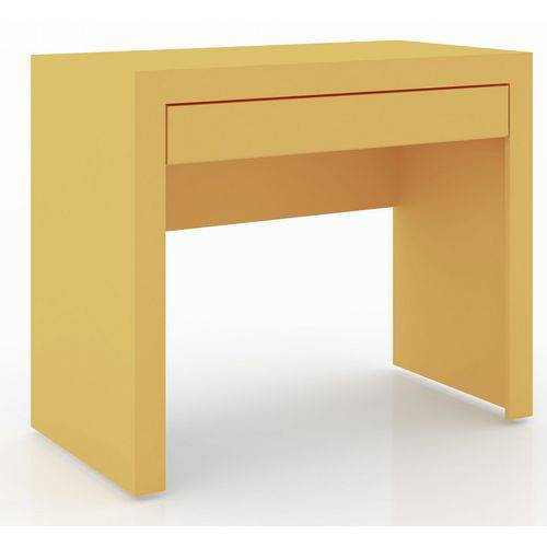Mesa Computador Simples 1 Gaveta Amarelo - Movelbento
